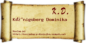 Königsberg Dominika névjegykártya